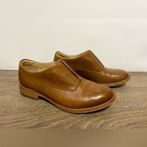 Clarks Edenvale opal leather Oxford slip on shoes